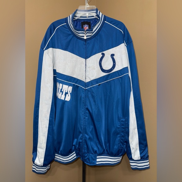 NFL INDIANAPOLIS COLTS Blue and White Zip-up Jacket. 2XL. - Picture 1 of 5